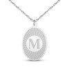 Thumbnail Image 1 of Initial Disc Necklace Sterling Silver 18"