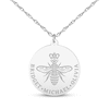 Thumbnail Image 1 of Mother's Queen Bee Name Necklace 10K White Gold 18"