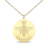 Thumbnail Image 2 of Mother's Queen Bee Name Necklace 14K Yellow Gold 18"
