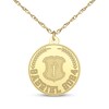 Thumbnail Image 1 of Men's Graduate Name & Year Disc Necklace 14K Yellow Gold 22"