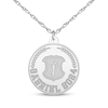 Thumbnail Image 1 of Men's Graduate Name & Year Disc Necklace Sterling Silver 22"