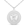 Thumbnail Image 3 of Name, Number & Sport Disc Necklace 10K White Gold 18"