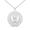 Thumbnail Image 4 of Name, Number & Sport Disc Necklace 10K White Gold 18"