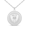 Thumbnail Image 6 of Name, Number & Sport Disc Necklace 10K White Gold 18"