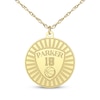 Thumbnail Image 2 of Name, Number & Sport Disc Necklace 10K Yellow Gold 18"