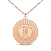 Thumbnail Image 2 of Name, Number & Sport Disc Necklace 14K Rose Gold 18"