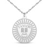 Thumbnail Image 1 of Name, Number & Sport Disc Necklace Sterling Silver 18"