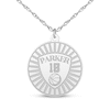 Thumbnail Image 2 of Name, Number & Sport Disc Necklace Sterling Silver 18"