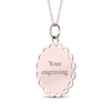 Thumbnail Image 2 of Engravable Quinceañera “15” Oval Necklace 10K Rose Gold 18"