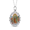 Thumbnail Image 1 of Our Lady of Guadalupe Engravable Necklace Sterling Silver 18"