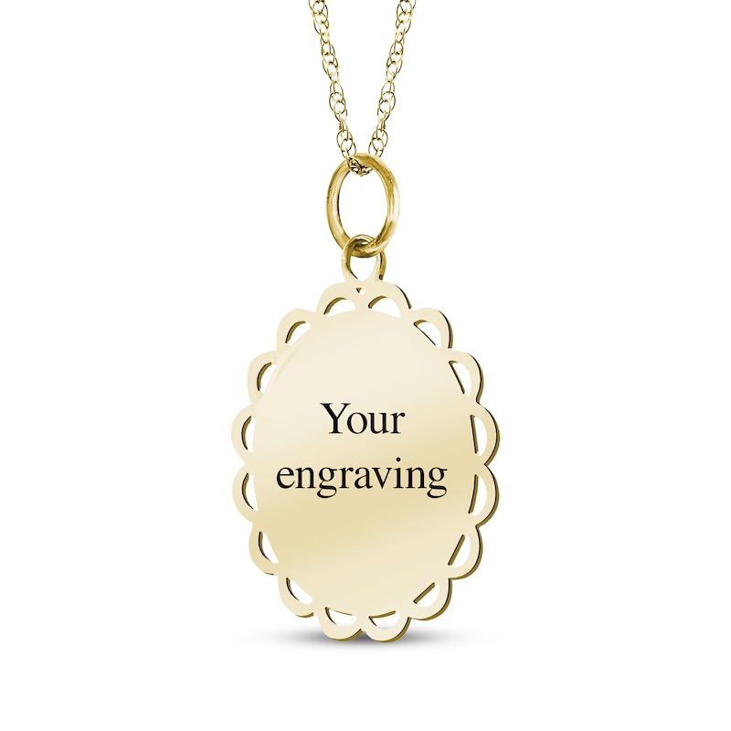 Main Image 2 of Our Lady of Guadalupe Engravable Necklace 10K Yellow Gold 18"