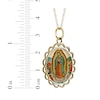 Thumbnail Image 4 of Our Lady of Guadalupe Engravable Necklace 10K Yellow Gold 18"
