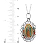 Thumbnail Image 4 of Our Lady of Guadalupe Engravable Necklace 10K White Gold 18"