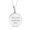 Thumbnail Image 2 of Flower & Photo Engravable Disc Necklace Sterling Silver 18"