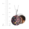 Thumbnail Image 4 of Flower & Photo Engravable Disc Necklace Sterling Silver 18"