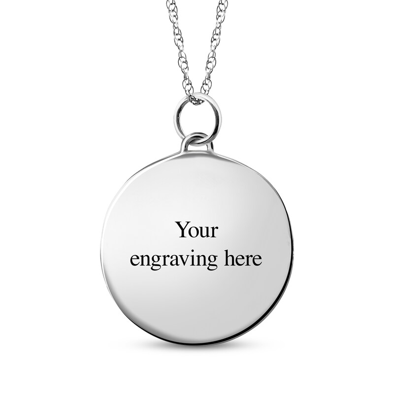 Main Image 2 of Your Own Fingerprint Basketball Necklace Sterling Silver 18"