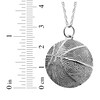Thumbnail Image 4 of Your Own Fingerprint Basketball Necklace Sterling Silver 18"