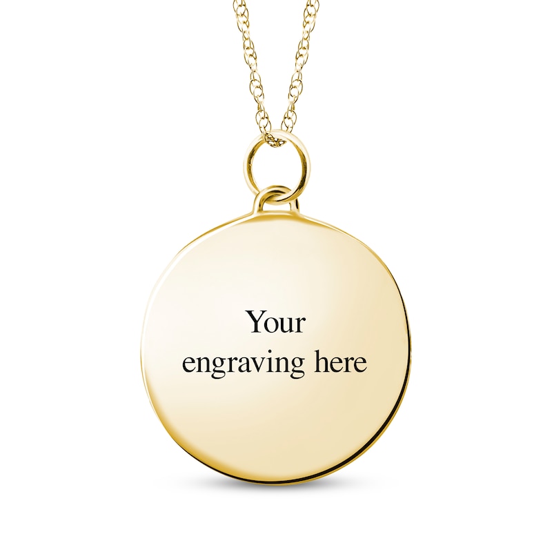 Main Image 2 of Your Own Fingerprint Basketball Necklace 10K Yellow Gold 18"