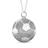 Thumbnail Image 1 of Your Own Fingerprint Soccer Ball Necklace Sterling Silver 18"