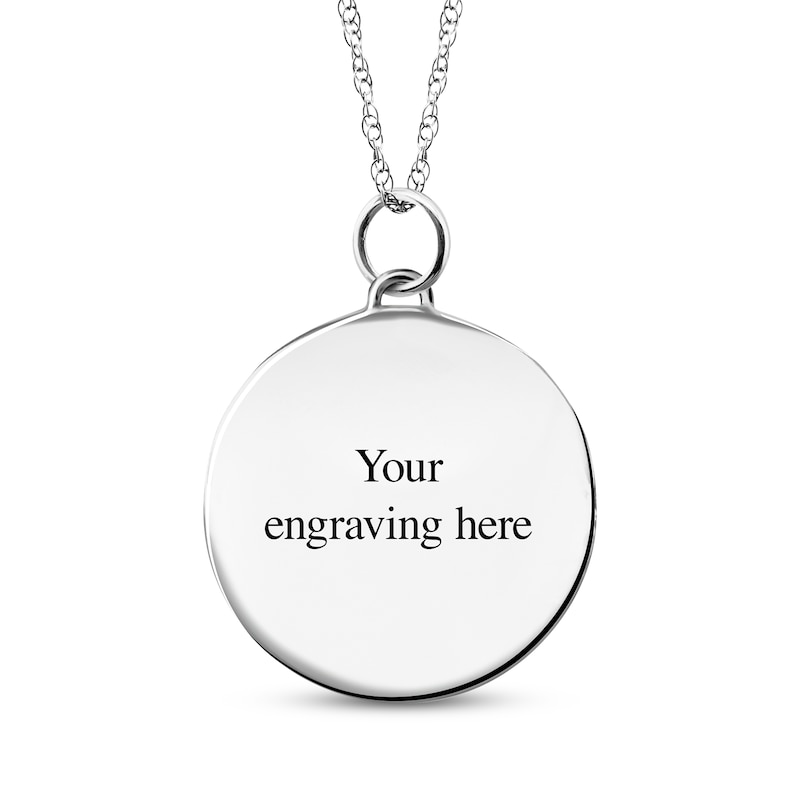 Main Image 2 of Your Own Fingerprint Soccer Ball Necklace Sterling Silver 18"