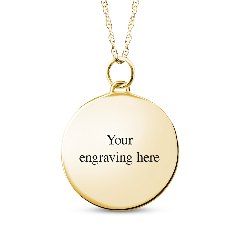 Main Image 2 of Your Own Fingerprint Soccer Ball Necklace 10K Yellow Gold 18"