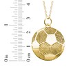 Thumbnail Image 4 of Your Own Fingerprint Soccer Ball Necklace 10K Yellow Gold 18"