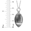 Thumbnail Image 4 of Your Own Fingerprint Football Necklace 10K White Gold 18"