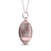 Thumbnail Image 1 of Your Own Fingerprint Football Necklace 10K Rose Gold 18"