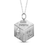 Thumbnail Image 1 of Birth Stats Block Necklace Sterling Silver 18"