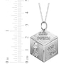 Thumbnail Image 3 of Birth Stats Block Necklace Sterling Silver 18"