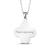 Thumbnail Image 2 of Your Own Fingerprint Clover Necklace Sterling Silver 18"