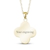 Thumbnail Image 2 of Your Own Fingerprint Clover Necklace 10K Yellow Gold 18"