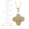 Thumbnail Image 4 of Your Own Fingerprint Clover Necklace 10K Yellow Gold 18"