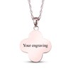 Thumbnail Image 2 of Your Own Fingerprint Clover Necklace 10K Rose Gold 18"