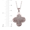 Thumbnail Image 4 of Your Own Fingerprint Clover Necklace 10K Rose Gold 18"