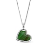 Thumbnail Image 1 of Enamel Tilted Heart Necklace Sterling Silver 22"