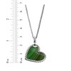 Thumbnail Image 3 of Enamel Tilted Heart Necklace Sterling Silver 22"