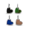 Thumbnail Image 2 of Your Own Handwriting & Color Enamel Double Heart Necklace Sterling Silver 22"
