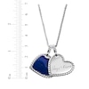 Thumbnail Image 3 of Your Own Handwriting & Color Enamel Double Heart Necklace Sterling Silver 22"