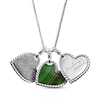 Thumbnail Image 1 of Your Own Handwriting & Color Enamel Triple Heart Necklace Sterling Silver 22"