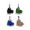 Thumbnail Image 2 of Your Own Handwriting & Color Enamel Triple Heart Necklace Sterling Silver 22"