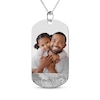 Thumbnail Image 1 of Engravable Photo and Your Own Fingerprint Dog Tag Necklace Sterling Silver 22"