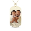 Thumbnail Image 1 of Engravable Photo and Your Own Fingerprint Dog Tag Necklace 10K Yellow Gold 22"