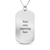 Thumbnail Image 2 of Engravable Photo and Your Own Fingerprint Dog Tag Necklace 10K White Gold 22"