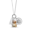 Thumbnail Image 1 of Pet Photo, Name & Paw Print Necklace Sterling Silver 18"