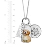 Thumbnail Image 2 of Pet Photo, Name & Paw Print Necklace Sterling Silver 18"