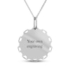 Thumbnail Image 2 of Photo Paperclip Chain Frame Disc Necklace Sterling Silver 18"