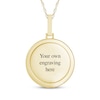 Thumbnail Image 2 of Photo Diamond Accent Frame Disc Necklace 10K Yellow Gold 18"