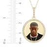 Thumbnail Image 4 of Photo Diamond Accent Frame Disc Necklace 10K Yellow Gold 18"