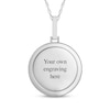 Thumbnail Image 2 of Photo Diamond Accent Frame Disc Necklace 10K White Gold 18"